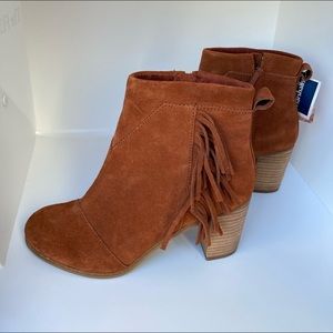 Tom’s Half Boots w/3” heels NWT